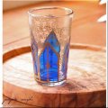 モロッコグラス  ミントティーグラス モスク ブルー モロッコ グラス コップ