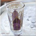 モロッコグラス  ミントティーグラス モスク パープル アラベスクグラス モロッコ グラス コップ