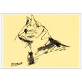 パブロ ピカソ  ねこ LE CHAT Pablo Picasso ポストカード フランス 製 グリーティングカード 絵はがき 猫 ネコ