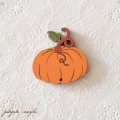 かぼちゃ フランス 製 木製ボタン アトリエ ボヌール ドゥ ジュール ハロウィン