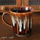 美濃焼  アメ流し 八角 マグカップ コーヒー カップ  磁器 