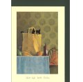 アリソン・フレンド ディロンのいる静物  グリーティングカード 黒猫 イギリス 製 多目的 ポストカード 絵はがき 猫 ねこ ネコ