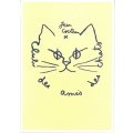 ジャン・コクトー  猫の友だちクラブ ポストカード フランス 製 グリーティングカード 絵はがき 猫 ネコ ねこ