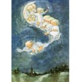 ミリ・ウェーバー 月は金色の星を輝かせながら昇る スイス 製 ポストカード グリーティングカード 絵はがき アンティーク調 月 妖精