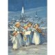エリカ ・ フォン ・ ケーガー 音楽を奏でる5人の天使 アート ポストカード スイス 製 グリーティングカード 絵はがき 天使 アンティーク調
