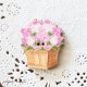 ライラック の 花束 フランス 製 木製ボタン アトリエ ボヌール ドゥ ジュール 紫丁香花