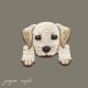 ラブラドールレトリバー 刺繍 アイロン ワッペン アップリケ 犬 子犬