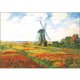 オランダのチューリップ畑 クロード モネ ポストカード オランダ 製 グリーティングカード 絵はがき