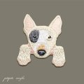 ブルテリア 刺繍 アイロン ワッペン アップリケ 犬 子犬