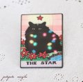 猫のピンバッジ タロットカード 星 THE STAR 猫 バッジ ネコ 猫 雑貨 ピンズ ブローチ