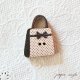 水玉のハンドバッグ フランス 製 木製ボタン アトリエ ボヌール ドゥ ジュール 