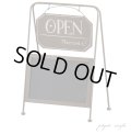 ルエール・サインボード  OPEN＆CLOSE 両面  プレート 黒板 スタンド アイアン アビテ