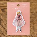 くらはしれい Kurahashi Rei  絵本 こねこのトト ワッペン トトを抱く女の子 シール ＆ アイロン ワッペン アップリケ ステッカー 黒猫 子猫