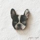 フレンチブルドッグ  犬 フランス 製 木製ボタン アトリエ ボヌール ドゥ ジュール 子犬