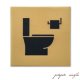 トイレット Toilet  サイン B アイアン アンティークゴールド ピクトグラム トイレ
