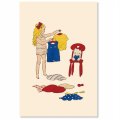 くらはしれい ポストカード ハローキティ（お洋服）サンリオ コラボ 日本 製   グリーティングカード 絵はがき キティ