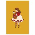 くらはしれい ポストカード ハローキティ（りんご）サンリオ コラボ 日本 製   グリーティングカード 絵はがき キティ
