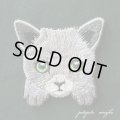ロシアンブルー  刺繍 シール ＆ アイロン ワッペン アップリケ ステッカー 猫 ねこ ネコ 子猫