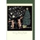 アニタ・ジェラーム 夜のツリーの飾り付けをするうさぎ  クリスマス グリーティングカード イギリス 製 クリスマスカード 多目的 ポストカード 絵はがき