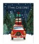 クリスマス  プレゼントを運ぶ赤い車 グリーティングカード イギリス 製  ポストカード クリスマスカード