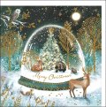 クリスマス  森の動物たち グリーティングカード イギリス 製  ポストカード クリスマスカード スノードーム