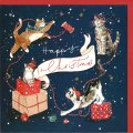 クリスマス  猫とプレゼント グリーティングカード イギリス 製  ポストカード クリスマスカード ネコ 猫 ねこ プレゼント