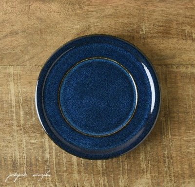 画像2: 美濃焼 プレート 12cm 小皿 兼 ソーサー ディープブルー  陶器