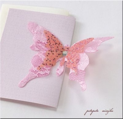 画像2: バタフライクリップ ＆ ピック 6個セット ピンク 蝶