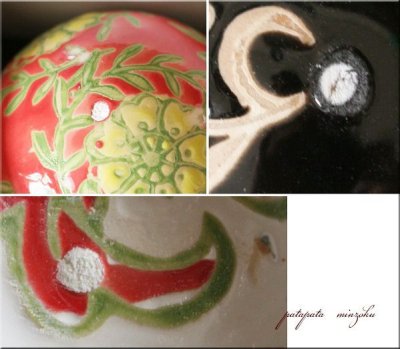 画像2: 陶器 浮球 6球 セット 彩色 L