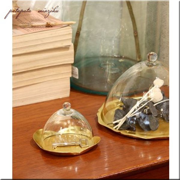 画像1: インブルーム ガラスドーム ブロッサム  S サイズ ディスプレイ ドーム テラリウム アンティーク調 (1)
