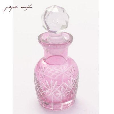 画像2: ガラス の 香水瓶 エルサスタンド ピンク アンティーク調 小瓶