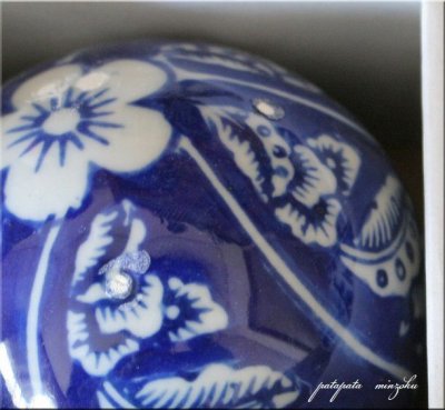画像2: 陶器 浮球 6球 セット 青花 L