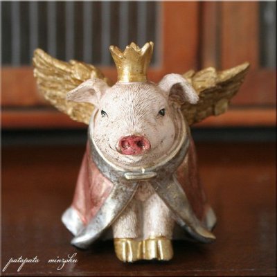 画像3: エンジェルピッグ マント アンティーク調 子豚 天使の子豚
