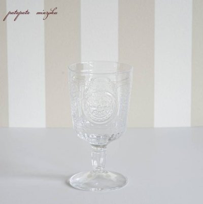 画像1: ロマンティック グラス ワイングラス 300cc イタリア 製 ガラス