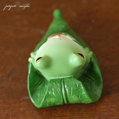 画像3: Copeau コポー　葉っぱの寝袋  置物 ダイカイ オブジェ カエル