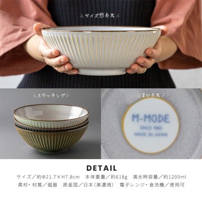 画像2: 美濃焼  窯変 SENDAN ヌードルボウル ラーメン 丼 ホワイト 磁器 陶器