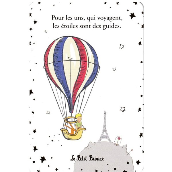 画像1: 星の王子さま Le Petit Prince  ポストカード フランス 製 グリーティングカード 旅行をする人にとって、星はガイドです (1)