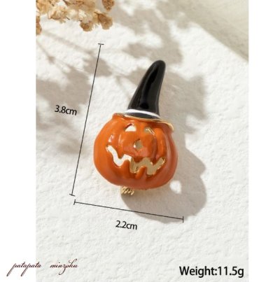 画像3: ハロウィンかぼちゃ ブローチ  ミニチュア かぼちゃ ピンバッジ ハロウィン ジャックオランタン パンプキン パーティー 衣装 おばけ 帽子 