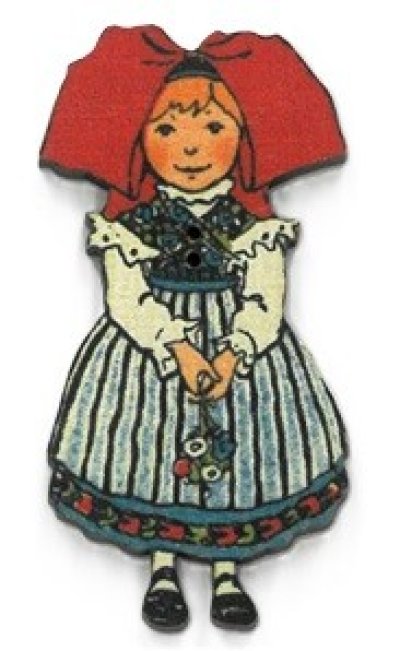 画像2: ハンジ HANSI アルザス  誕生日の女の子 フランス 製 木製ボタン アトリエ ボヌール ドゥ ジュール