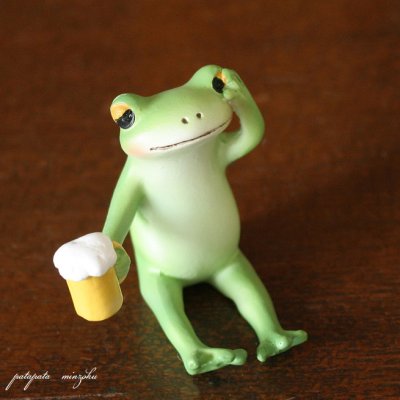 画像3: Copeau コポー ほろ酔いのカエル  置物 ダイカイ オブジェ カエル ビール