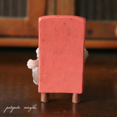 画像2: ソファ だらだらチェアキャット レッド  猫  プティフレンズ ダイカイ ミニチュア 置物 オブジェ ネコ ねこ ネコ 