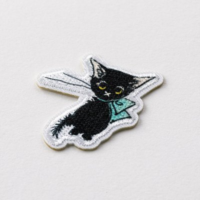 画像2: くらはしれい Kurahashi Rei  絵本 こねこのトト ワッペン シール ＆ アイロン ワッペン アップリケ ステッカー 黒猫 子猫
