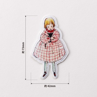 画像1: くらはしれい Kurahashi Rei  絵本 こねこのトト ワッペン トトを抱く女の子 シール ＆ アイロン ワッペン アップリケ ステッカー 黒猫 子猫