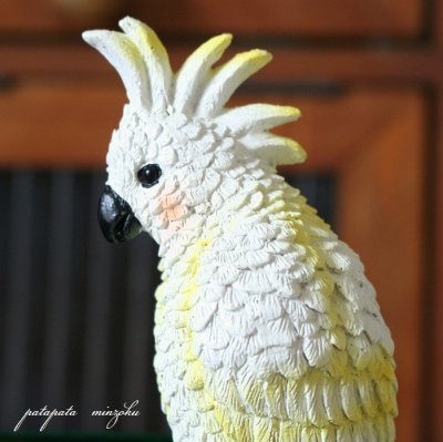 画像1: キバタン 置物 オブジェ 鳥 バード オウム