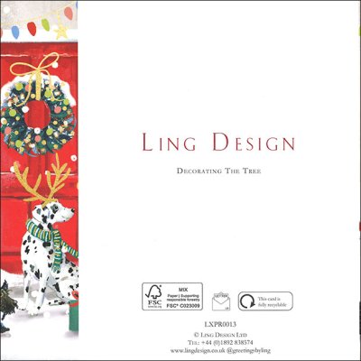 画像3: クリスマス 赤い扉のお家と犬たち グリーティングカード イギリス 製 ポストカード クリスマスカード 犬 ドック