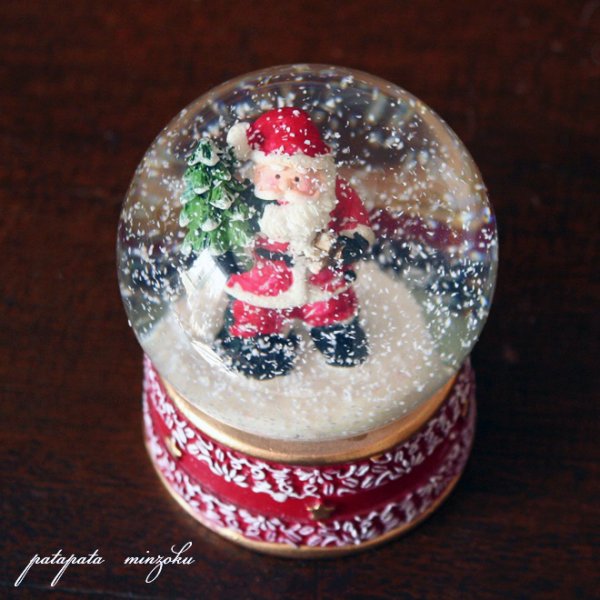 画像1: スノードーム サンタクロース トリプルスター ツリーサンタ (1)