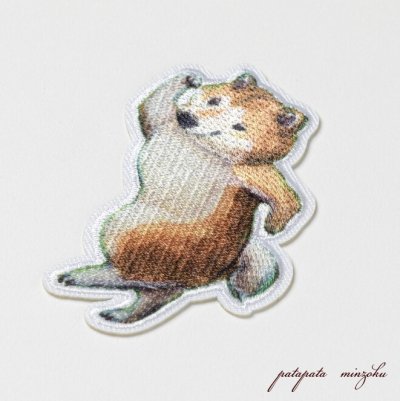 画像3: カマノレイコ 柴さん シール & アイロン ワッペン アップリケ ステッカー 柴犬 犬