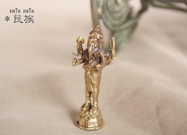 画像1: 立つ  ガネーシャ 小仏像 (1)