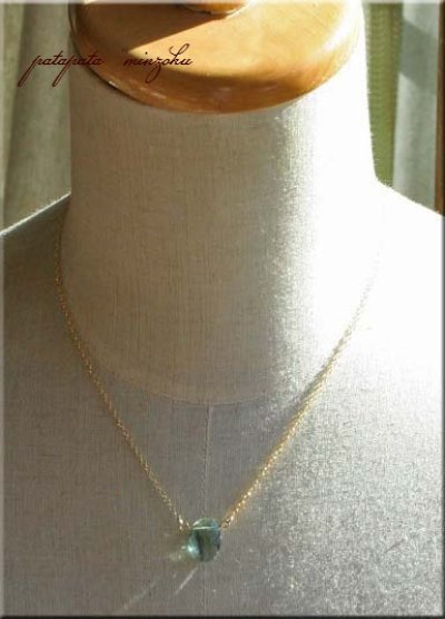 画像1: 青緑の蛍石  ネックレス 