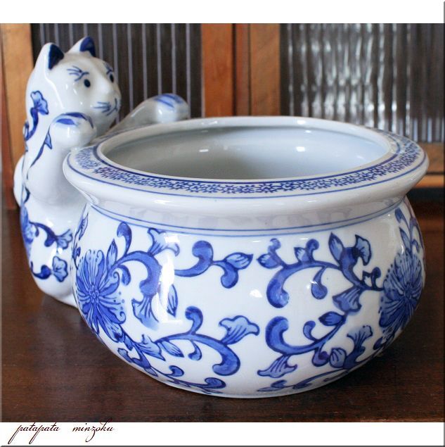 陶器 #金魚鉢 #メダカ鉢 猫 可愛い猫の陶器Ｎｏ．2-22 - インテリア小物